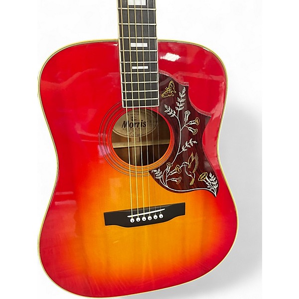 Used Morris WH-20 Cherry Sunburst Acoustic Guitar