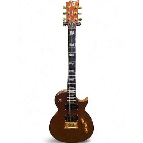 Used ESP LTD EC1000 Deluxe Gold Andromeda Solid Body Electric Guitar