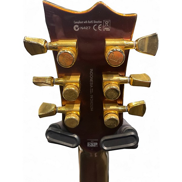 Used ESP LTD EC1000 Deluxe Gold Andromeda Solid Body Electric Guitar