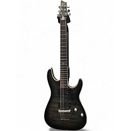 Used Schecter Guitar Research C1 Platinum Trans Black Solid Body Electric Guitar