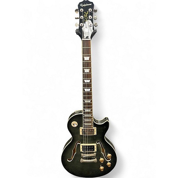 Used Epiphone Les Paul ES Trans Black Hollow Body Electric Guitar
