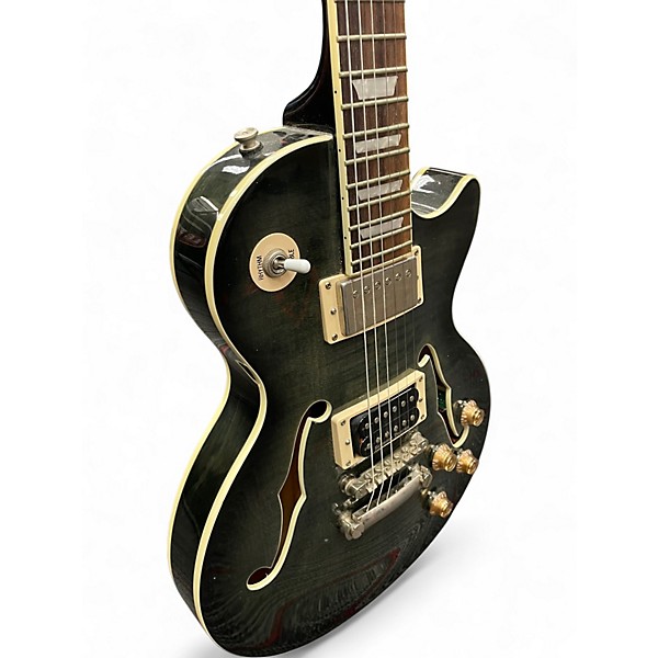 Used Epiphone Les Paul ES Trans Black Hollow Body Electric Guitar