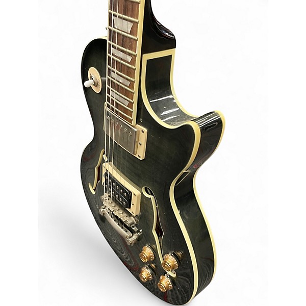 Used Epiphone Les Paul ES Trans Black Hollow Body Electric Guitar