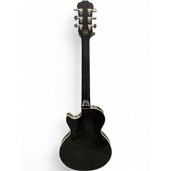 Used Epiphone Les Paul ES Trans Black Hollow Body Electric Guitar