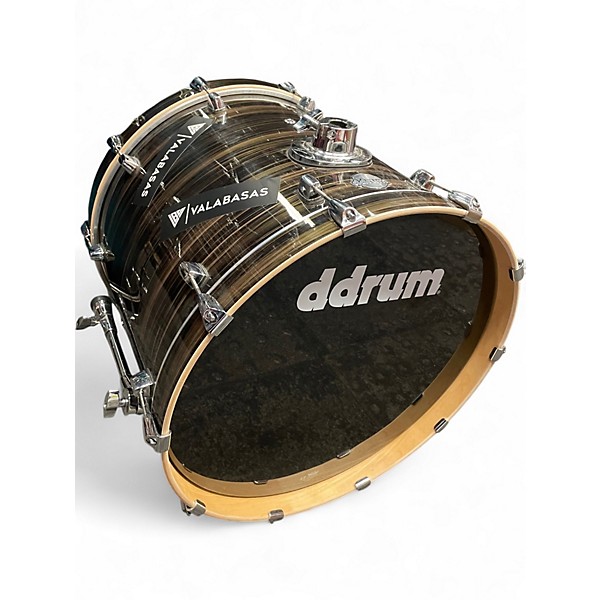 Used ddrum 7 Piece Dominion Birch Brushed Olive Metallic Drum Kit