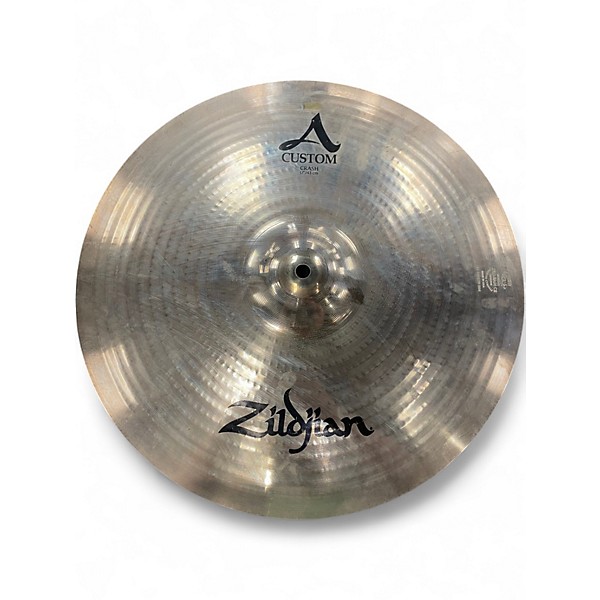 Used Zildjian 14in A Custom Mastersound Hi Hat Pair Cymbal
