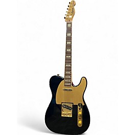 Used Squier TELECASTER 40TH ANNIVERSARY Black and Gold Solid Body Electric Guitar