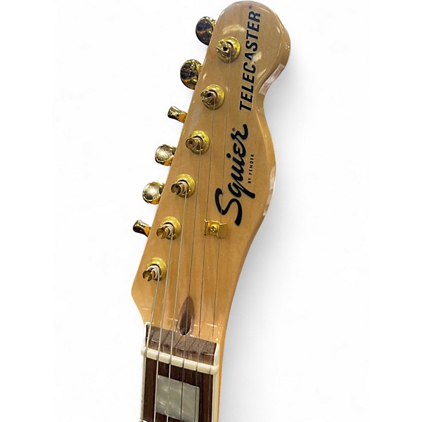 Used Squier TELECASTER 40TH ANNIVERSARY Black and Gold Solid Body Electric Guitar