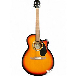 Used Fender FA135CE Concert 3 Tone Sunburst Acoustic Electric Guitar