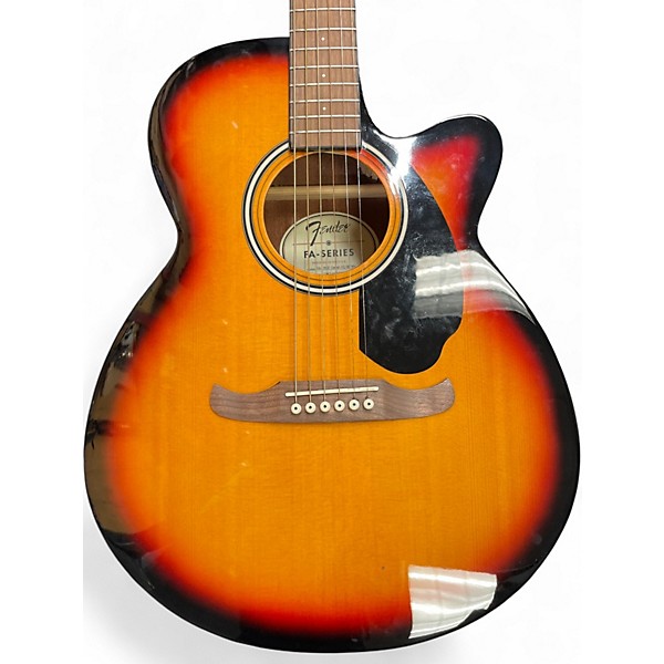 Used Fender FA135CE Concert 3 Tone Sunburst Acoustic Electric Guitar