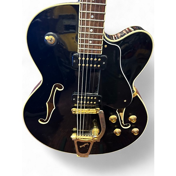 Used Yamaha AES1500 Gloss Black Hollow Body Electric Guitar