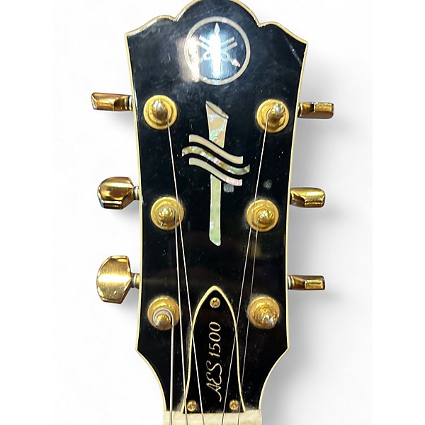 Used Yamaha AES1500 Gloss Black Hollow Body Electric Guitar