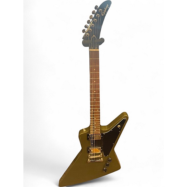 Used Epiphone Explorer Olive Green Solid Body Electric Guitar