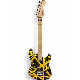 Used EVH Striped Series Black and Yellow Solid Body Electric Guitar