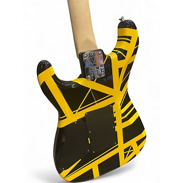 Used EVH Striped Series Black and Yellow Solid Body Electric Guitar