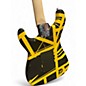 Used EVH Striped Series Black and Yellow Solid Body Electric Guitar