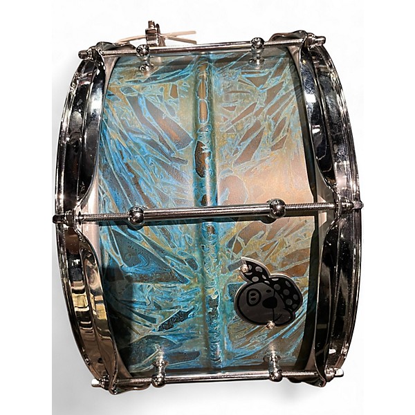 Used Pork Pie 7X13 BRASS PATINA 7X13 ACID WASH Drum