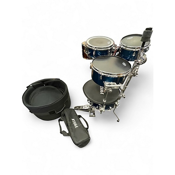 Used Tama 4 Piece Starclassic cocktail kit blue sparkle Drum Kit