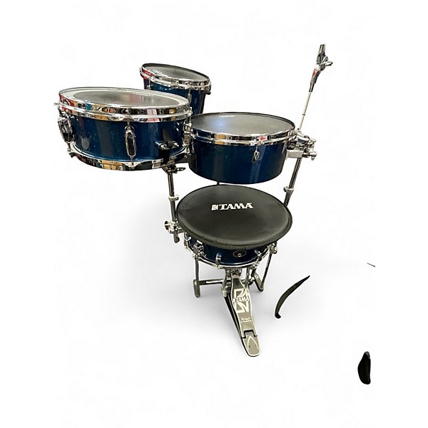 Used Tama 4 Piece Starclassic cocktail kit blue sparkle Drum Kit