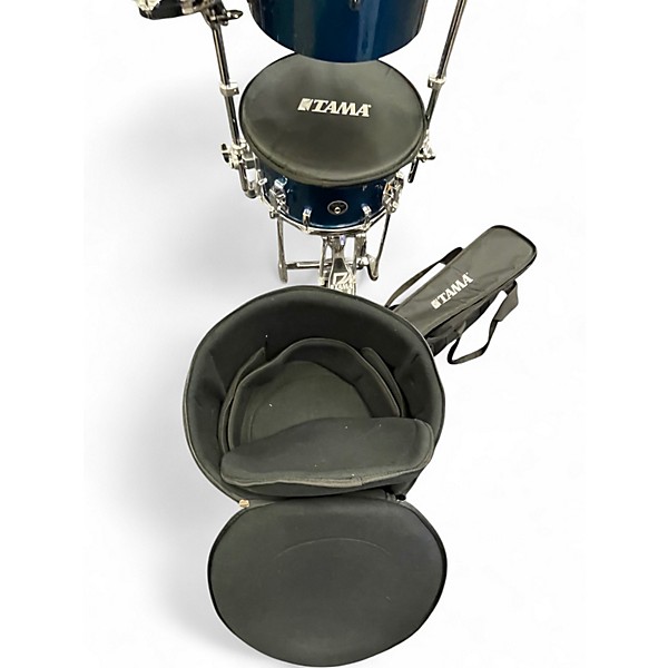 Used Tama 4 Piece Starclassic cocktail kit blue sparkle Drum Kit