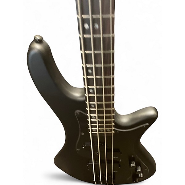Used Schecter Guitar Research steath Black Electric Bass Guitar