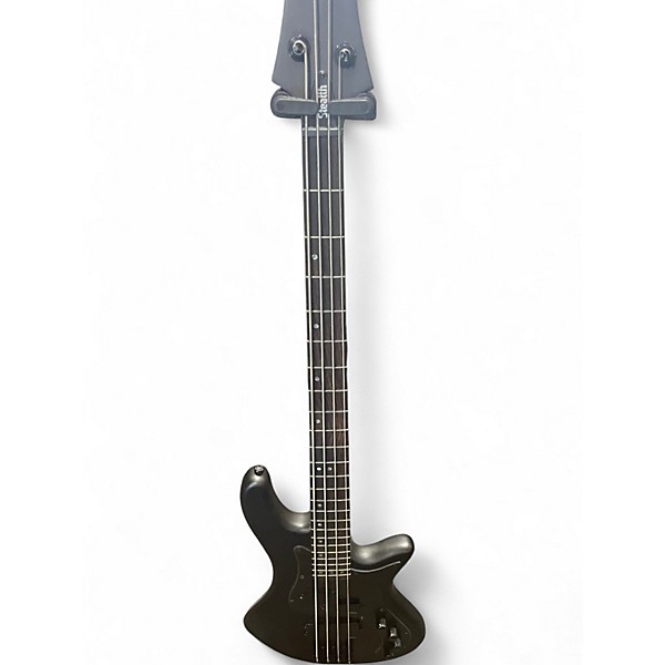 Used Schecter Guitar Research steath Black Electric Bass Guitar