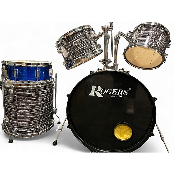 Used Rodgers 4 Piece Drum Kit Black Onyx Drum Kit