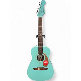 Used Fender MALIBU PLAYER  aqua teal Acoustic Electric Guitar