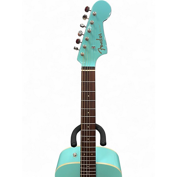 Used Fender MALIBU PLAYER  aqua teal Acoustic Electric Guitar