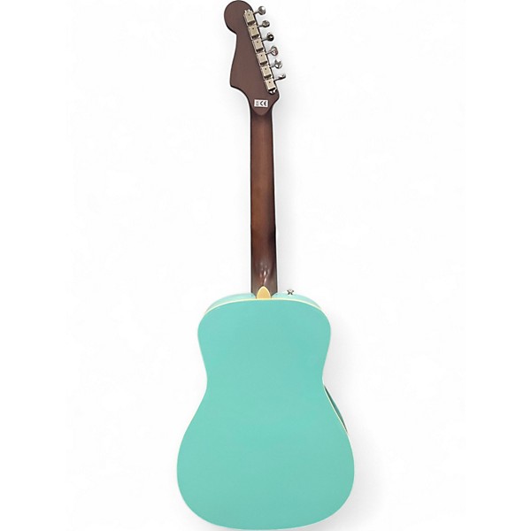 Used Fender MALIBU PLAYER  aqua teal Acoustic Electric Guitar