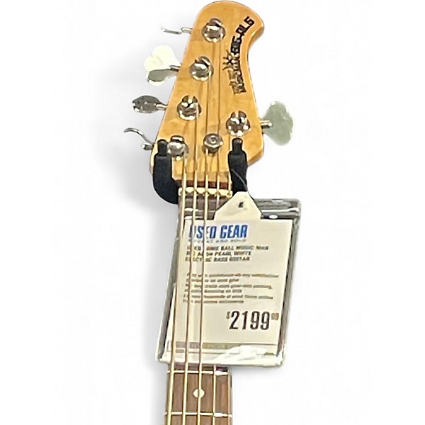 Used Ernie Ball Music Man Big Al 5H Pearl White Electric Bass Guitar
