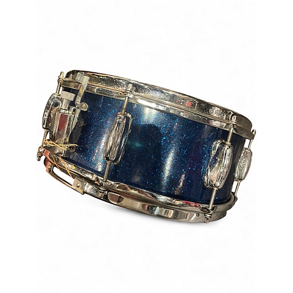 Vintage 1970s Slingerland 14in Soundking Blue Sparkle Drum