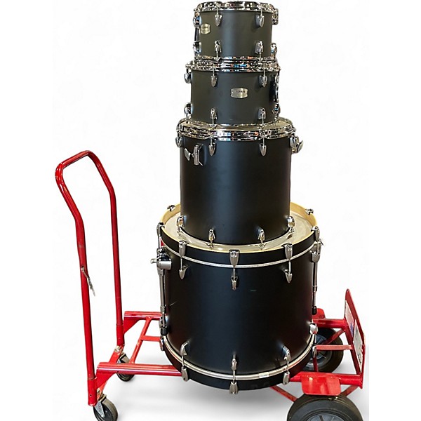 Used Yamaha 4 Piece Tour Custom Licorice Satin Drum Kit