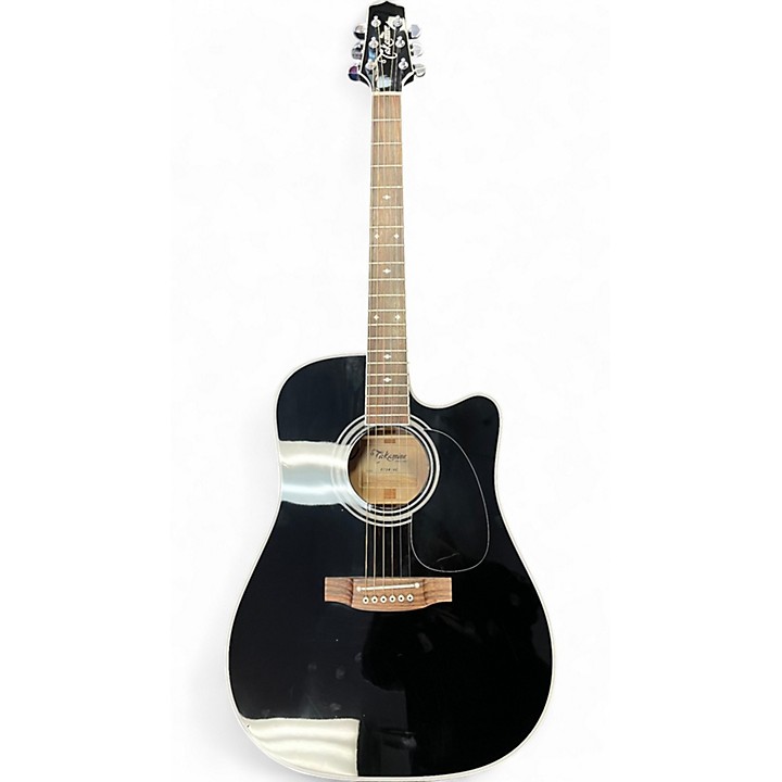 Used Takamine EF341SC Black Acoustic Electric Guitar Black