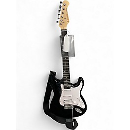 Used Donner Standard Series Black and White Solid Body Electric Guitar