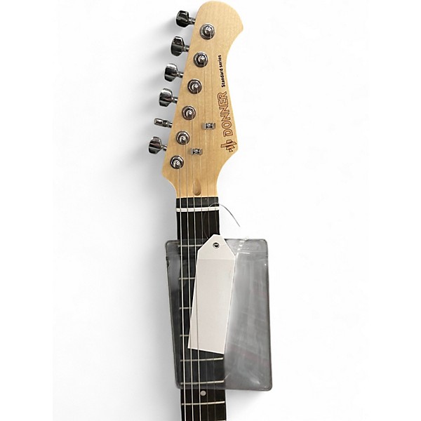 Used Donner Standard Series Black and White Solid Body Electric Guitar