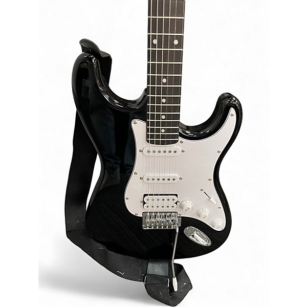 Used Donner Standard Series Black and White Solid Body Electric Guitar