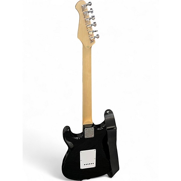 Used Donner Standard Series Black and White Solid Body Electric Guitar