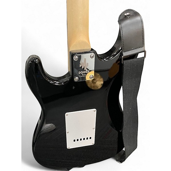 Used Donner Standard Series Black and White Solid Body Electric Guitar