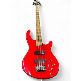 Used Dean  Edge Chrome Red Electric Bass Guitar