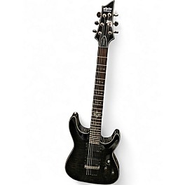 Used Schecter Guitar Research Damien Elite 6 Black Solid Body Electric Guitar