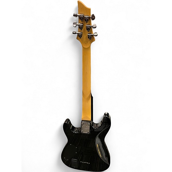 Used Schecter Guitar Research Damien Elite 6 Black Solid Body Electric Guitar