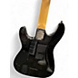 Used Schecter Guitar Research Damien Elite 6 Black Solid Body Electric Guitar