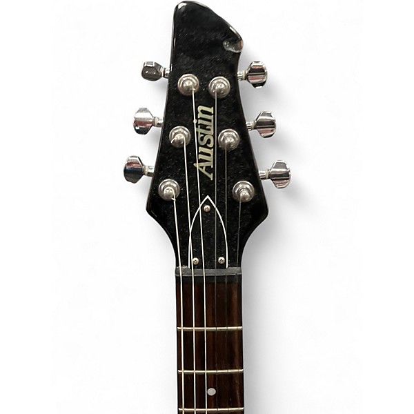 Used Schecter Guitar Research Damien Elite 6 Black Solid Body Electric Guitar