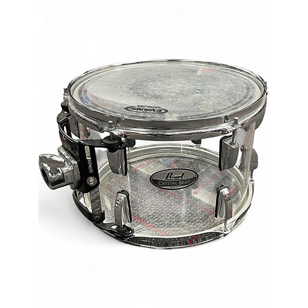 Used Pearl 6 Piece Crystal Beat  Ultra Clear Drum Kit