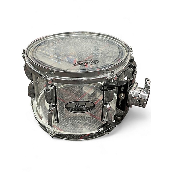 Used Pearl 6 Piece Crystal Beat  Ultra Clear Drum Kit
