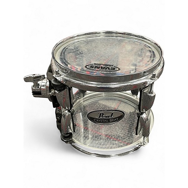 Used Pearl 6 Piece Crystal Beat  Ultra Clear Drum Kit
