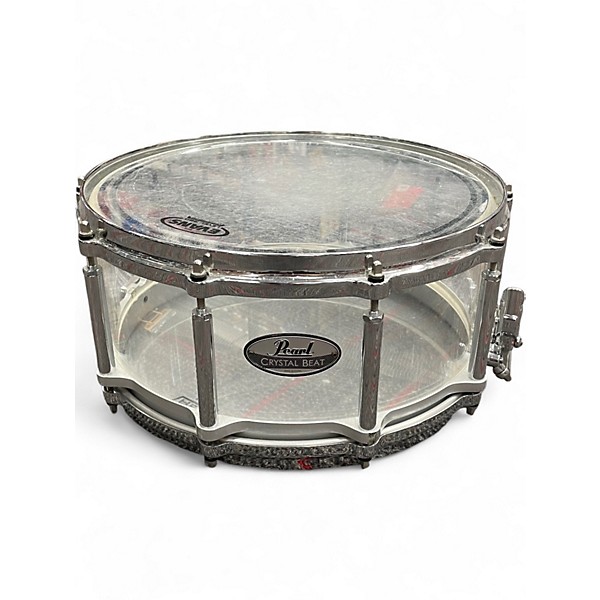 Used Pearl 6.5X14 Crystal Beat Free Floating Ultra Clear Drum