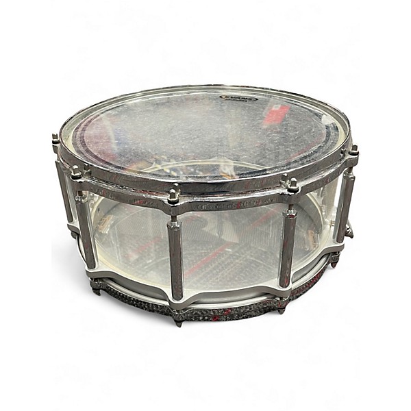 Used Pearl 6.5X14 Crystal Beat Free Floating Ultra Clear Drum