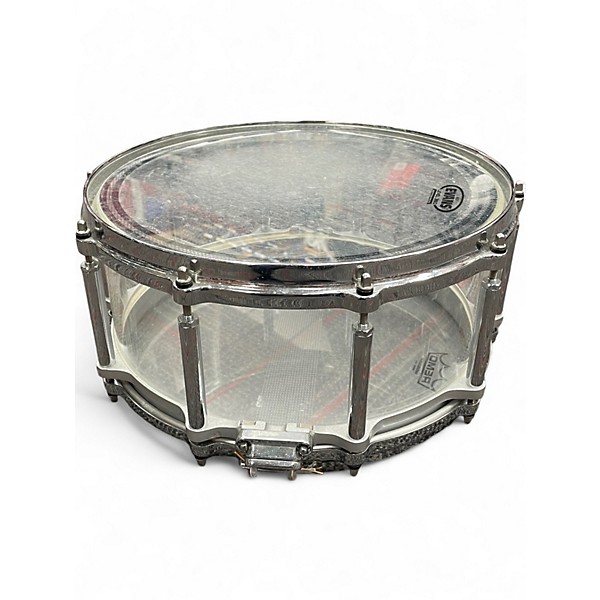 Used Pearl 6.5X14 Crystal Beat Free Floating Ultra Clear Drum